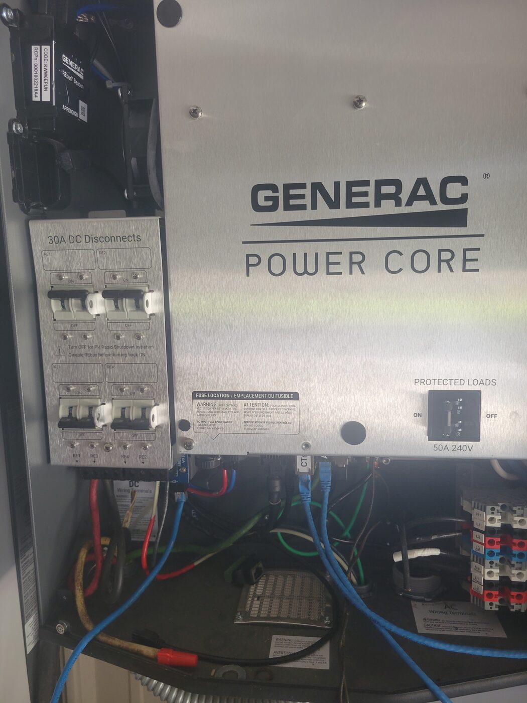 Generac PWRcell inverter and electrical panel