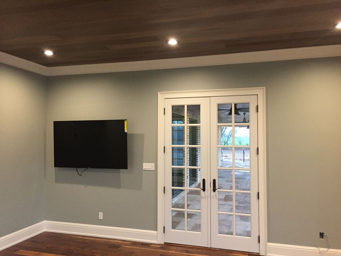 Finished interior electrical and lighting