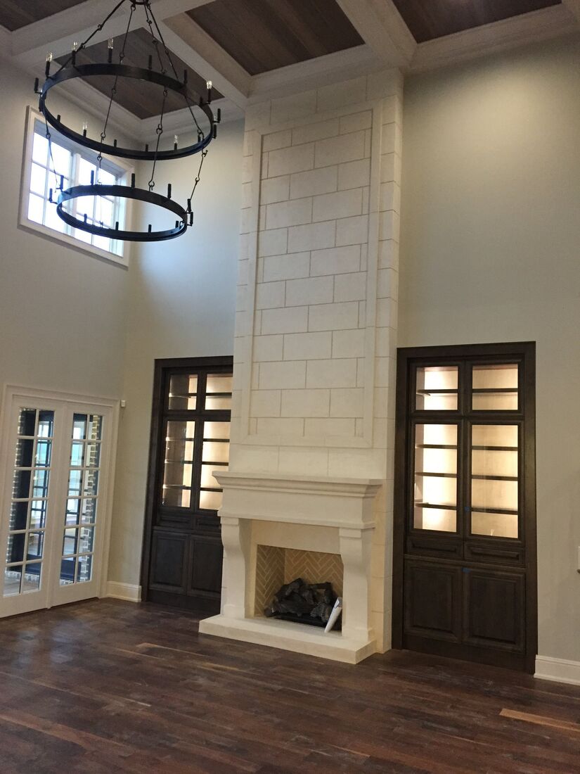 Custom foyer chandelier installation